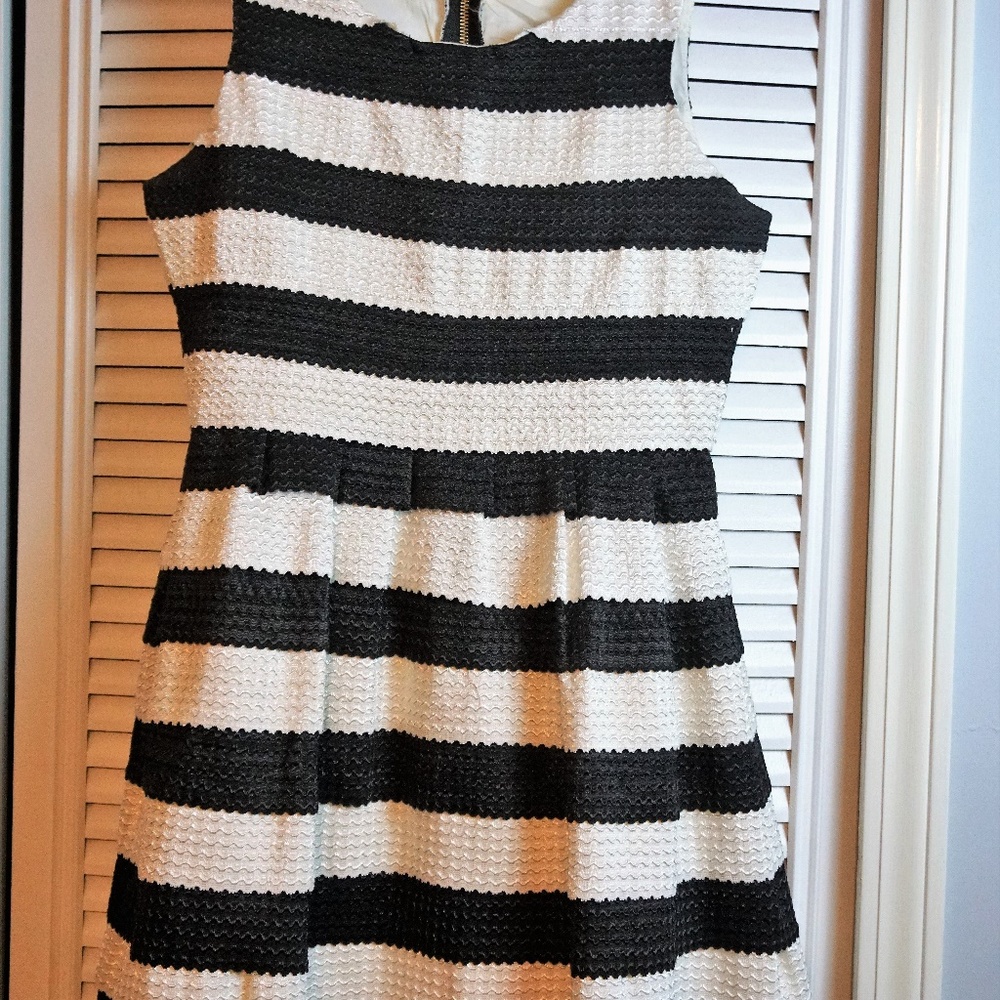 Great Material- Black and White Dress